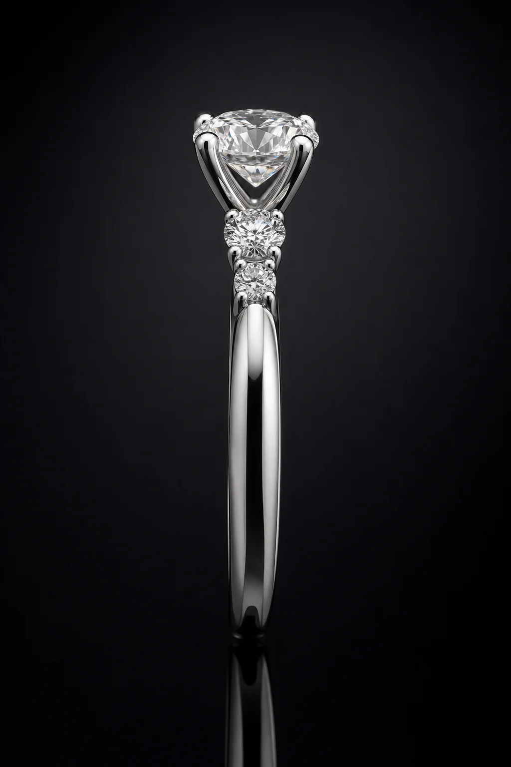 Trilogy in Oro Bianco con Diamanti — Oro bianco 750‰ · 3 diamanti