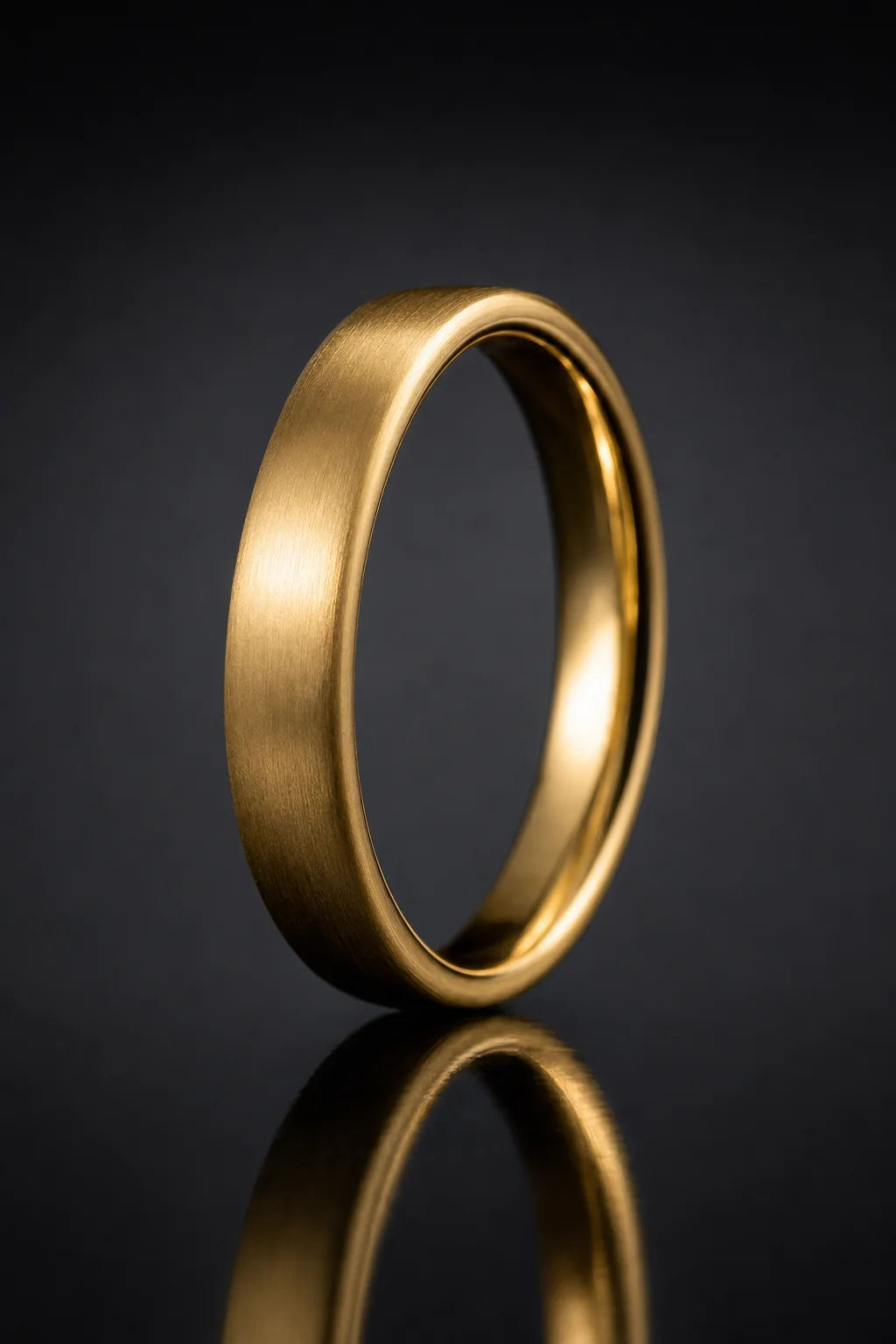 Anello Fascia Uomo Satinata — Oro giallo 750‰