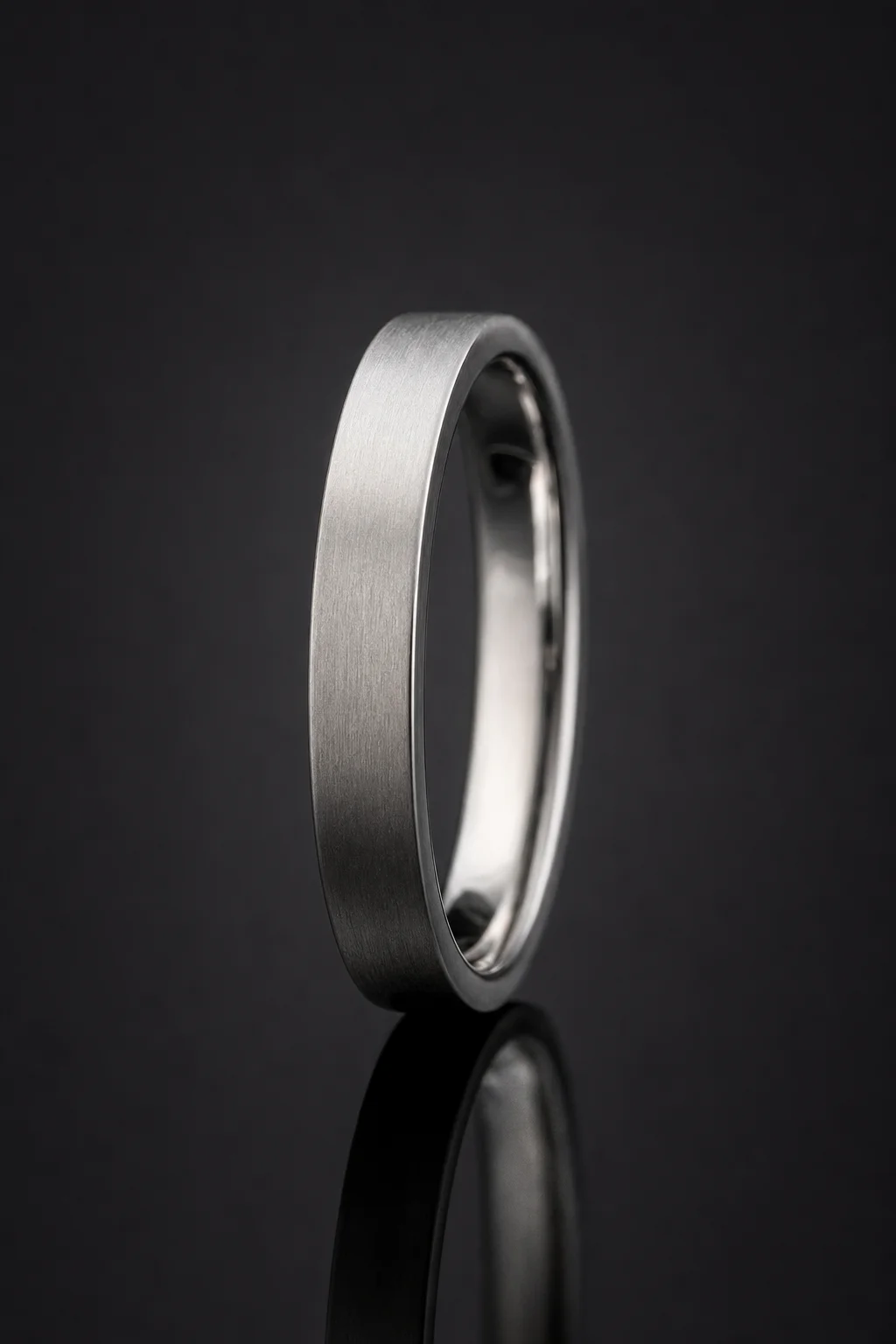 Anello a Fascia Satinata in Platino — Platino 950‰