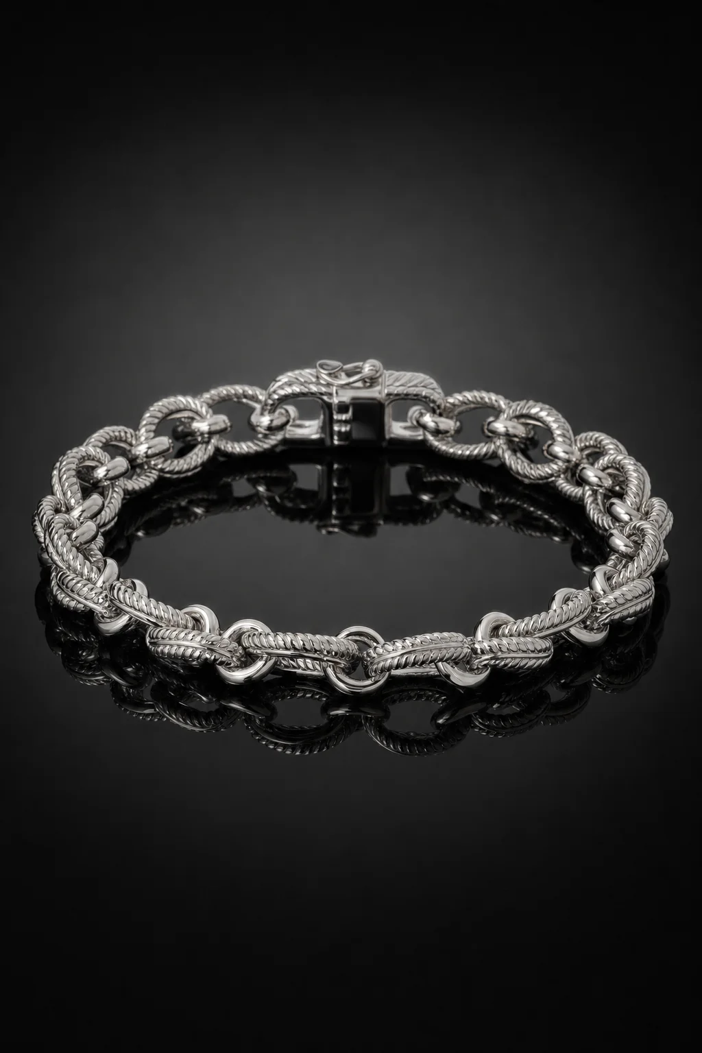 Bracciale a Catena in Oro Bianco — Oro bianco 750‰