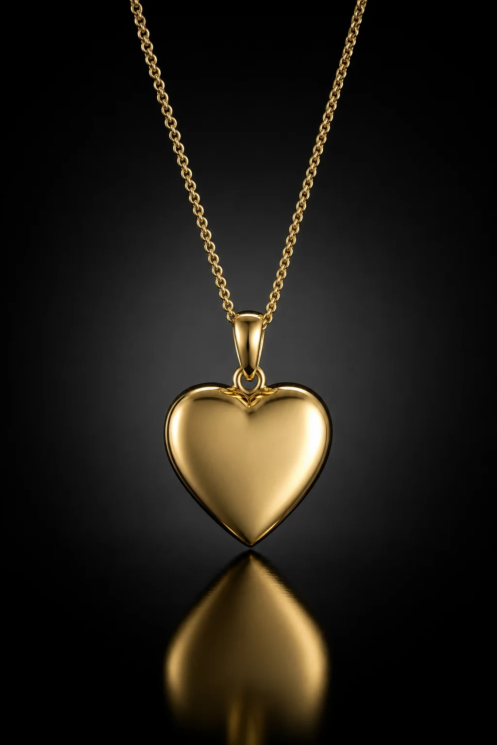 Ciondolo Cuore in Oro Giallo — Oro giallo 750‰