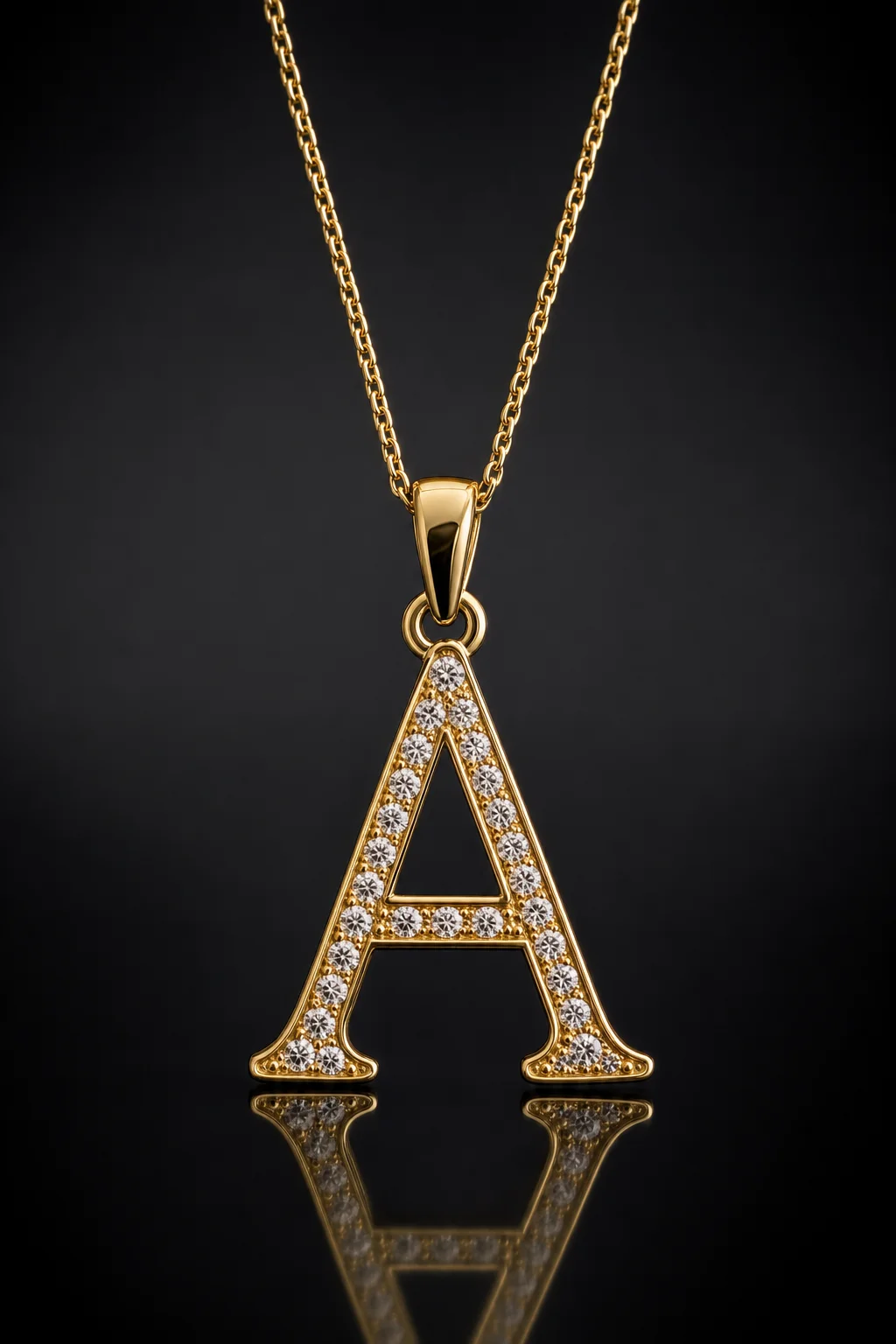 Ciondolo Iniziale con Diamante — Oro giallo 750‰ · Diamante