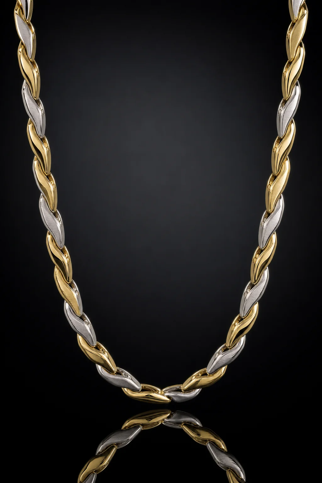Catena Uomo Bicolore — Oro giallo e bianco 750‰