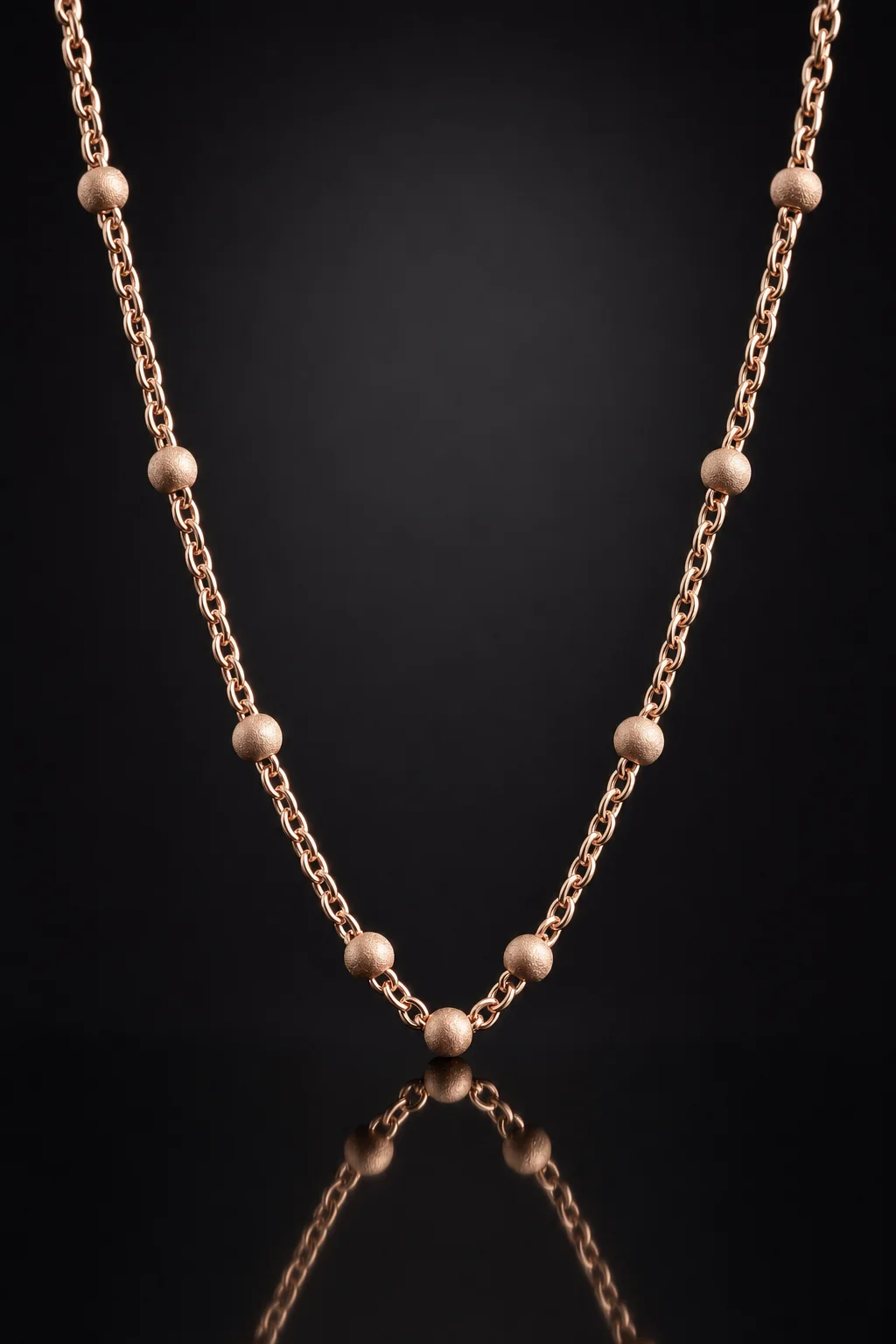 Collana in Oro Rosa con Sfere — Oro rosa 750‰