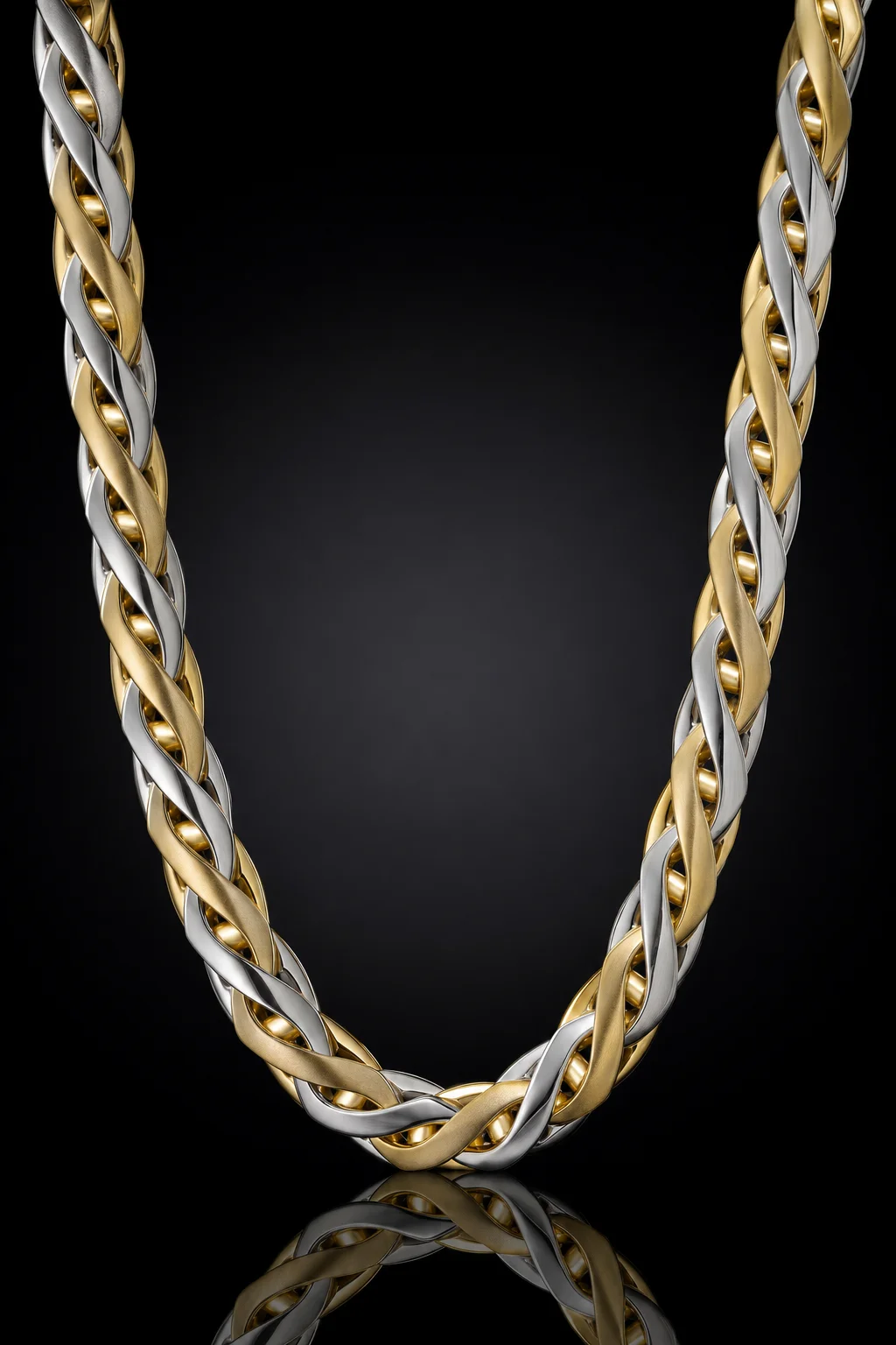 Girocollo Bicolore — Oro giallo e bianco 750‰