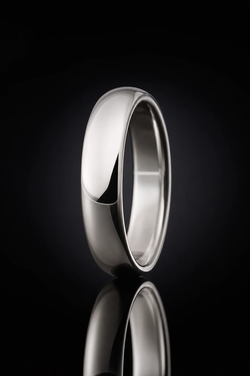 Fede di Design Bombata in Platino — Platino 950‰