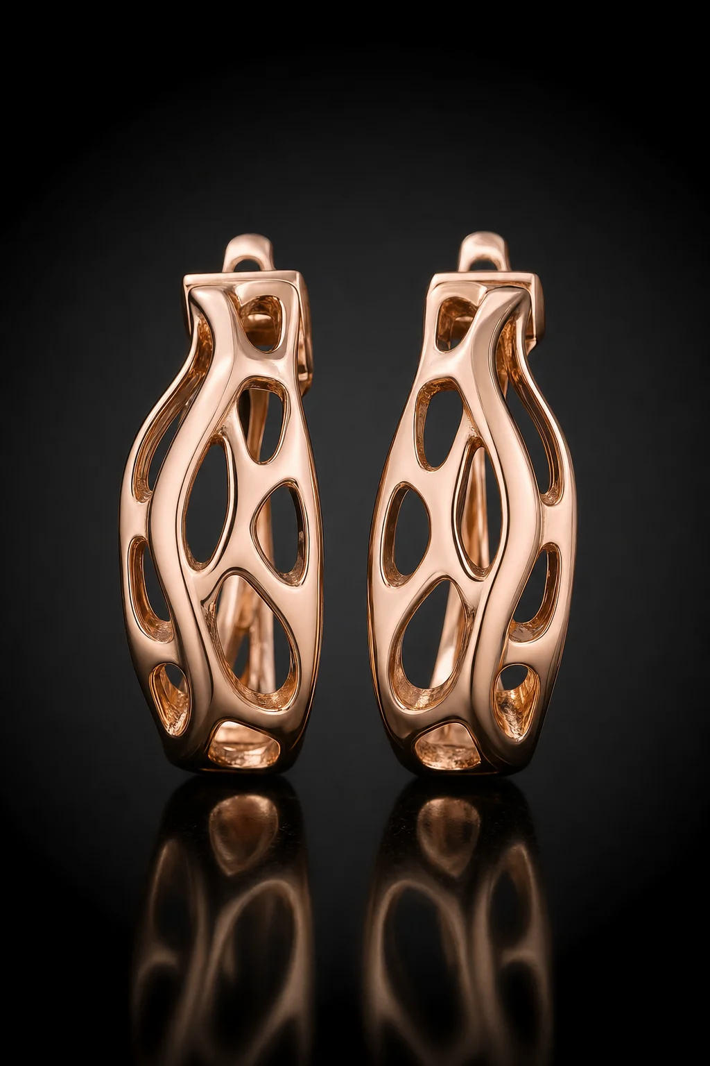 Orecchini a Lobo in Oro Rosa — Oro rosa 750‰